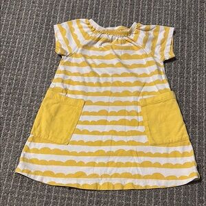 Hanna Andersson Yellow and White Striped Kids Dress